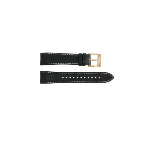Horlogeband Seiko 7T62-0KV0 / SNAE80P1 / L0CE011J0 Leder Zwart 21mm