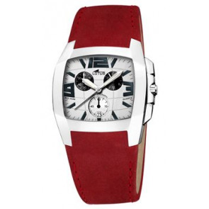 Horlogeband Lotus 15321-8 Leder Rood 22mm