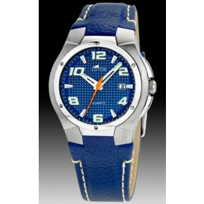 Horlogeband Lotus 15382-2 Leder Blauw 13mm