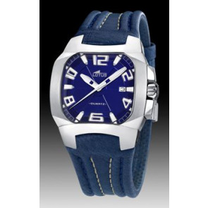 Horlogeband Lotus 15507-3 Leder Blauw 18mm