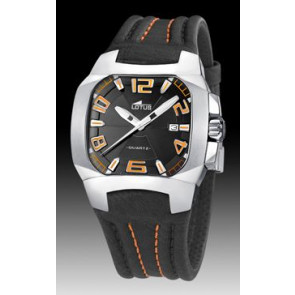 Horlogeband Lotus 15507/6 Leder Zwart 18mm