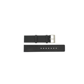 Horlogeband Rolf Cremer LB027.01 / Spirale Leder Zwart 20mm