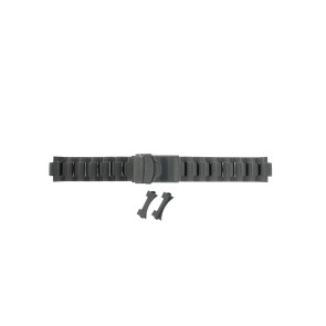 Horlogeband Seiko 4R35-01N0 / SRPA73K1 / M0FP71BN0 Staal Zwart 21mm