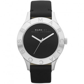 Horlogeband Marc by Marc Jacobs MBM1169 / MBM1205 / MBM3242 Leder Zwart 18mm