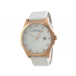 Horlogeband Marc by Marc Jacobs MBM1212 Leder Wit 20mm