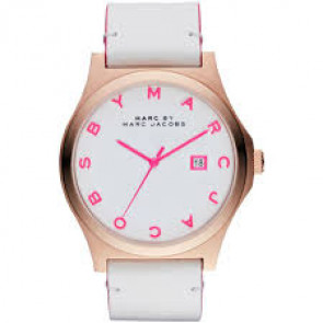 Horlogeband Marc by Marc Jacobs MBM1248 Leder Wit 21mm