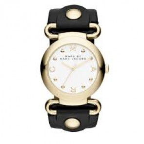 Horlogeband Marc by Marc Jacobs MBM1304 Leder Zwart 30mm