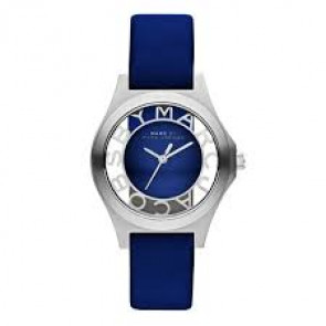 Horlogeband Marc by Marc Jacobs MBM1337 Onderliggend Leder Blauw 16mm