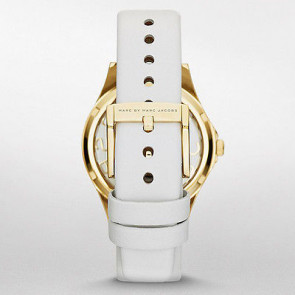 Horlogeband Marc by Marc Jacobs MBM1339 Onderliggend Leder Wit 16mm