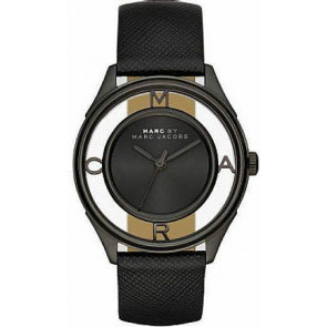 Horlogeband Marc by Marc Jacobs MBM1379 Leder Zwart 18mm