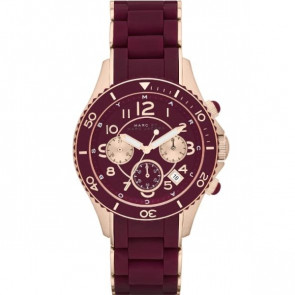 Horlogeband Marc by Marc Jacobs MBM2596 Staal Rood 20mm
