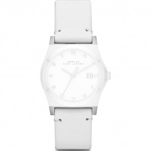 Horlogeband Marc by Marc Jacobs MBM9033 Leder Wit 16mm