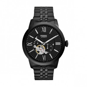 Horlogeband Fossil ME3062 Staal Zwart 22mm