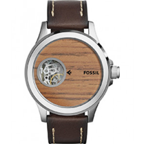 Horlogeband Fossil ME3113 Leder Bruin 22mm