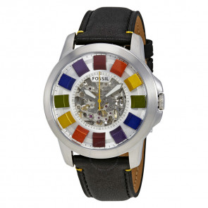 Horlogeband Fossil ME3116 Leder Zwart