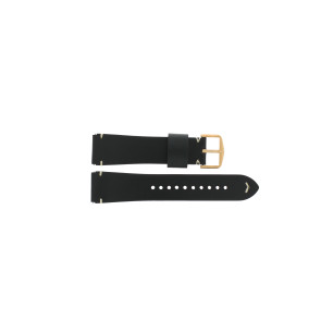 Horlogeband Fossil ME3156 Leder Zwart 22mm