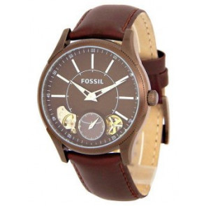 Horlogeband Fossil ME9035 Leder Bruin 22mm