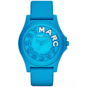 Horlogeband Marc by Marc Jacobs MBM4024 Silicoon Blauw 20mm