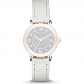 Horlogeband Marc by Marc Jacobs MJ1517 Leder Wit 14mm