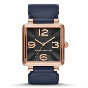 Horlogeband Marc by Marc Jacobs MJ1530 Leder Blauw 16-18mm variabel