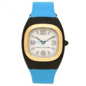 Horlogeband Marc by Marc Jacobs MJ1649 Silicoon Blauw