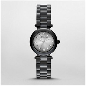 Horlogeband Marc by Marc Jacobs MJ3453 Silicoon Zwart 15mm
