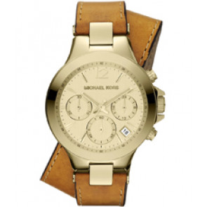 Horlogeband Michael Kors MK2261 Onderliggend Leder Bruin 18mm