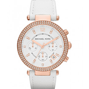 Horlogeband Michael Kors MK2281 Leder Wit 21mm
