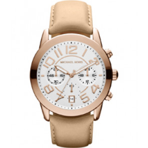 Horlogeband Michael Kors MK2283 Leder Beige 22mm