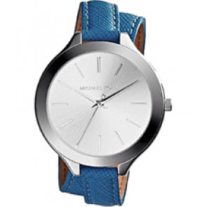 Horlogeband Michael Kors MK2331 Onderliggend Leder Blauw 12mm