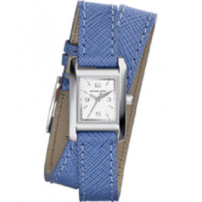 Horlogeband Michael Kors MK2339 Onderliggend Leder Blauw 14mm