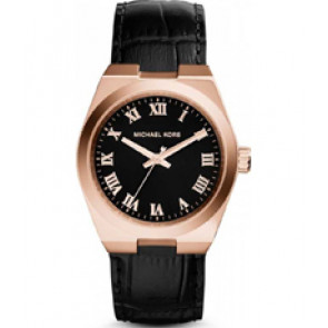 Horlogeband Michael Kors MK2358 Leder Zwart 24mm