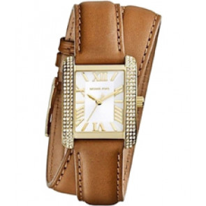 Horlogeband Michael Kors MK2360 Onderliggend Leder Bruin 18mm