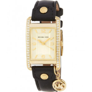 Horlogeband Michael Kors MK2379 Leder Zwart 18mm