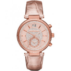 Horlogeband Michael Kors MK2445 Leder Rosé 20mm