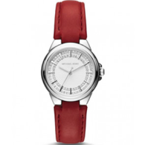 Horlogeband Michael Kors MK2474 Leder Rood 18mm