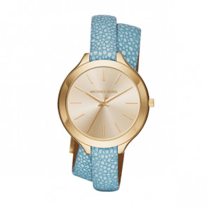 Horlogeband Michael Kors MK2478 Onderliggend Leder Blauw 12mm