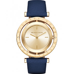 Horlogeband Michael Kors MK2526 Leder Blauw 16mm