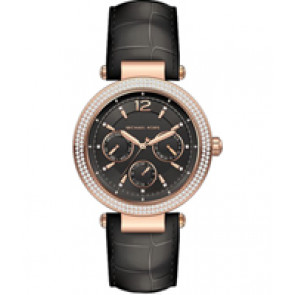 Horlogeband Michael Kors MK2547 Leder Zwart 21mm