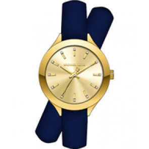 Horlogeband Michael Kors MK2552 Onderliggend Leder Blauw 14mm