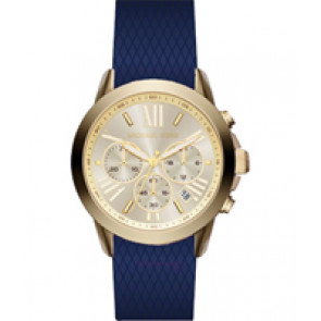 Horlogeband Michael Kors MK2556 Leder Blauw 20mm