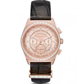 Horlogeband Michael Kors MK2616 Leder Zwart 20mm