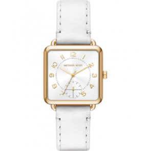 Horlogeband Michael Kors MK2677 Leder Wit 16mm
