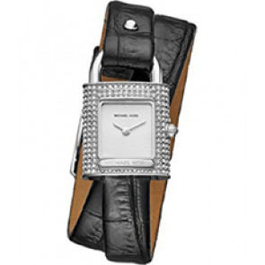 Horlogeband (Band + Kastcombinatie) Michael Kors MK2705 Onderliggend Leder Zwart 12mm