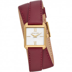 Horlogeband Michael Kors MK2761 Leder Rood 16mm