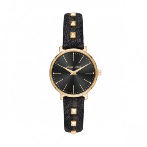 Horlogeband Michael Kors MK2872 Leder Zwart 14mm