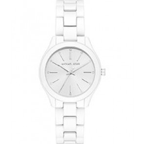 Horlogeband Michael Kors MK3908 Roestvrij staal (RVS) Wit 16mm