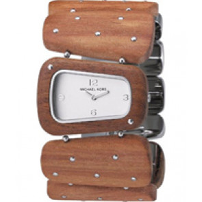 Horlogeband Michael Kors MK4104 Hout Bruin 35mm