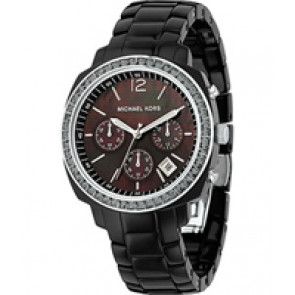 Horlogeband Michael Kors MK5080 Kunststof/Plastic Zwart 18mm