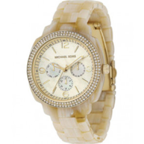 Horlogeband Michael Kors MK5087 Kunststof/Plastic Beige 18mm